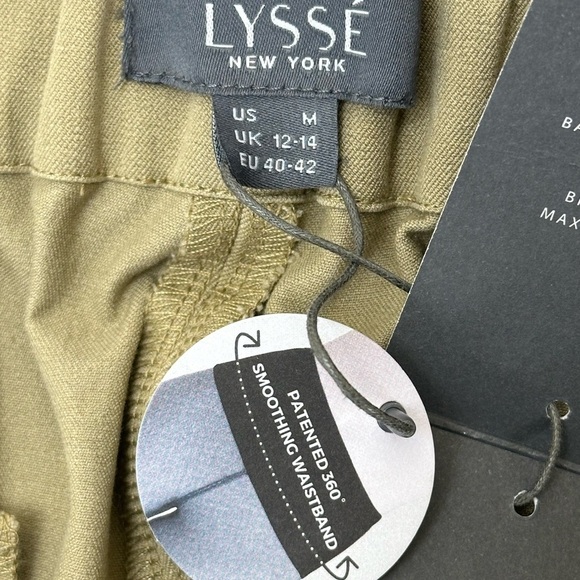 Lysse Olive Amber Crop Pants Pull On Pockets Stretch Twill Closet Staple Medium - Picture 7 of 16